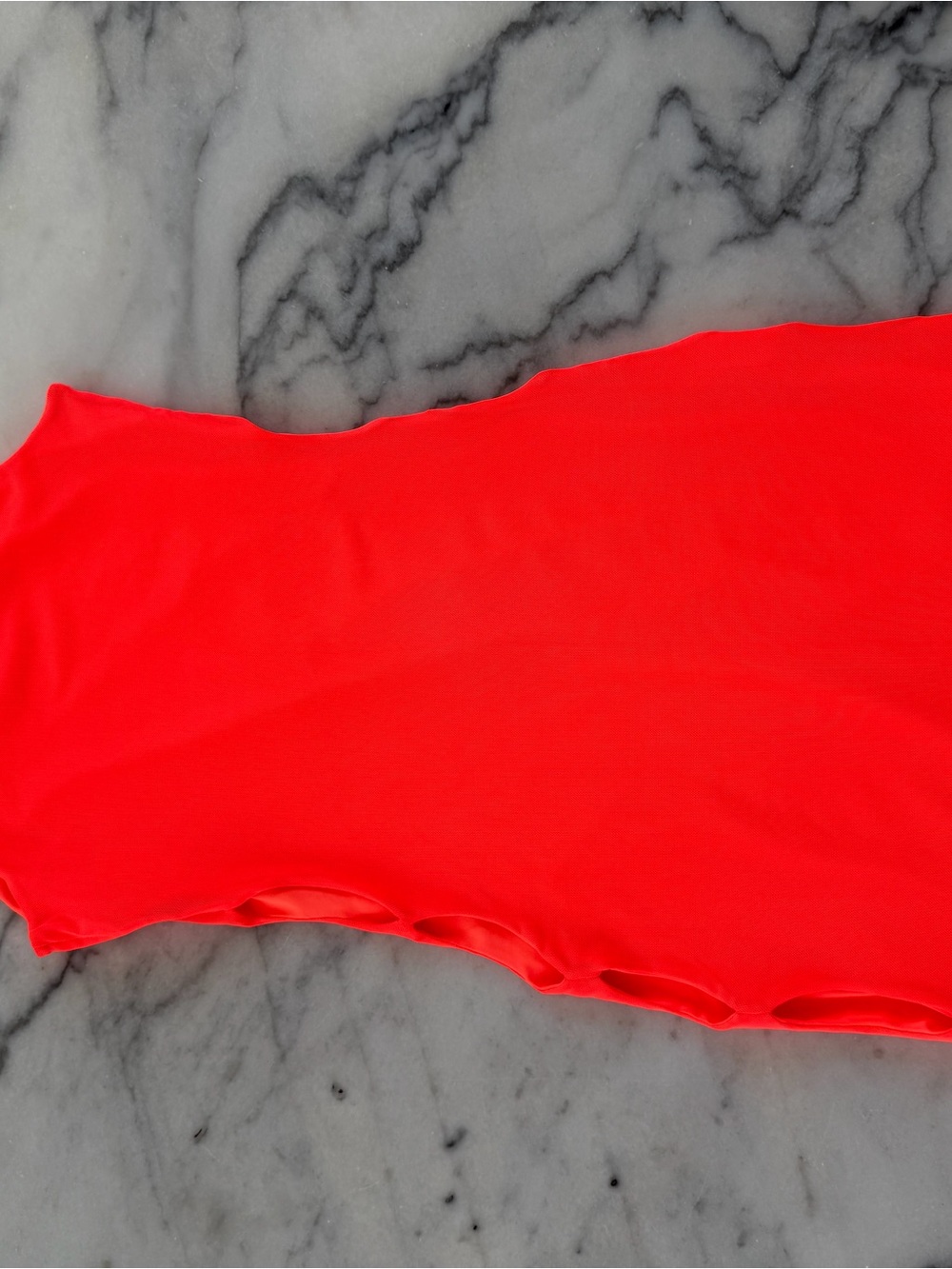Tiger Mist Neon Orange High-Neck Cutout Mini Dress - Picture 4 of 4